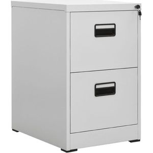 vidaXL - Archiefkast - 46x62x72,5 - cm - staal - lichtgrijs
