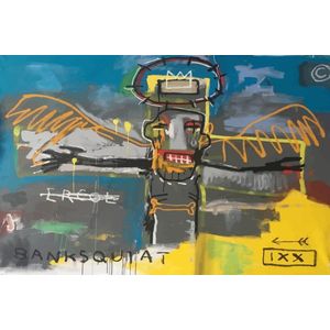 BANKSY Banksquiat at Walled Off Hotel Canvas Print