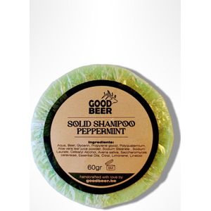 GoodBeer Verfrissende Solid Shampoo Pepermunt - 60gr