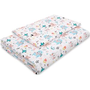 Beddengoedset 2-delig met vulling 135x100 cm - blauwe teddyberen