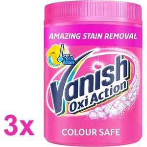 Vanish - Oxi Action - Poeder - Vlekverwijderaar voor gekleurde was - 3x 470g - 42 Wasbeurten