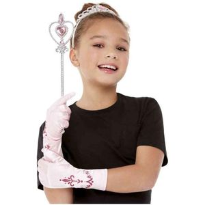 Smiffys - Pink Princess Kostuum Accessoire Set Kids - Wit/Roze