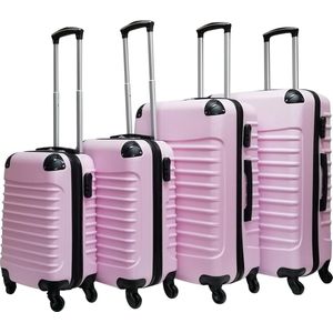 Kofferset Quadrant Travelerz 4-delig ABS - Soft pink