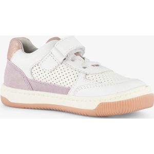 TwoDay leren meisjes sneaker wit pastelpaars - Maat 26