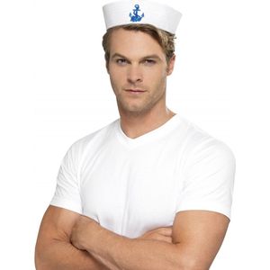 2x stuks matrozen verkleed petten/mutsen met anker voor volwassenen