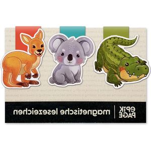 Magnetische boekenleggers - magische dieren voor kinderen - set van 4