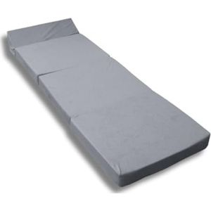 Vouwmatras - Vouwmatras 1 Persoons - Logeermatras Opvouwbaar - Opvouwbare Matras 1 Persoon - 200 x 70 x 10 CM - Grijs