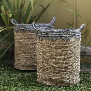 Large Wasmand NIAS | Plantenmand | Large opbergmand gemaakt van zeegras