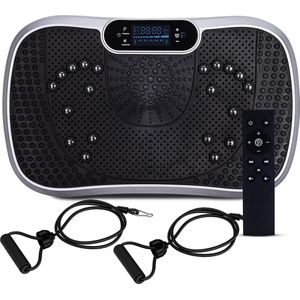 DailySupplies® Trilplaat Fitness – Met Bluetooth Speaker – Trilplaat Vermageren - Trilplaat voor Benen Bloedsomloop – Vibroshaper - Meerdere Functies - Met Led Display – Met Elastieken - Top Kwaliteit
