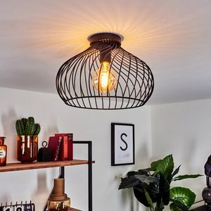 Belanian.nl -  vintage retro plafondlamp zwart, 1-lamps, Industrieel modern, hanglamp voor  Eetkamer, hal, keuken, slaapkamer, woonkamer