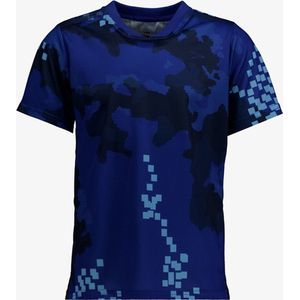 Dutchy Dry kinder voetbal T-shirt blauw met print - Maat 122/128