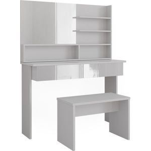 Vicco Kaptafel Azur, Wit/Wit Hoogglans, 120 cm met bank