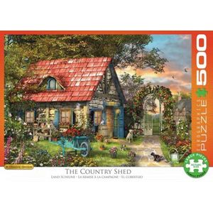 Legpuzzel -Country Shed- 500 extra grote puzzelstukken -Eurographics- oudere/slechtziende