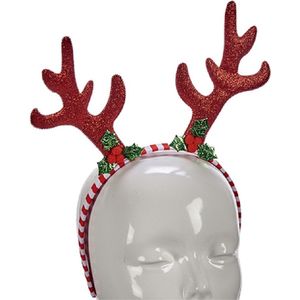Krist+ kerst diadeem/haarband rendier gewei 24 cm - Kerstaccessoires/tiara/diademen