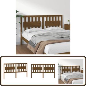 vidaXL Hoofdbord - 155,5x4x100 cm - Massief Grenenhout Hoofd Bord - Houten Hoofdeinde - Grenenhout Hoofdeinde - Bruine Hoofdeinde - Vintage Hoofdeinde