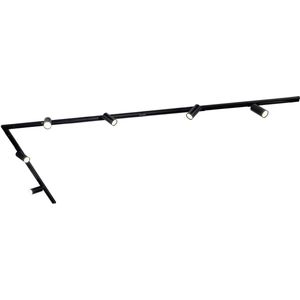 Ledvion - LED Railverlichting 3M + 6 Railspots (Zwart - Dimbaar - GU10 Fitting) - 1-Fase