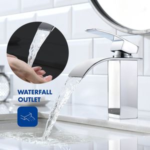 CECIPA max Wastafelkraan chroom - wastafelmengkraan - wastafelkraan waterval - Warm en Koud Keukenkraan - Kraan Badkamer - Kraan Wastafel -Chroom