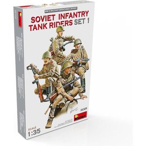 1:35 MiniArt 35309 Soviet Infantry tank riders set 1 Plastic Modelbouwpakket