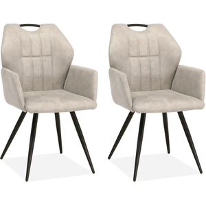 MX Sofa - Eetkamerstoel Puck - Sand (set van 2 stoelen)