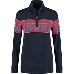 John Brillant Noorse dames trui Ullgenser- fijn gebreid - Merino wol - donkerblauw