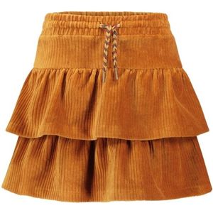 Meisjes rok rib velours - Camel