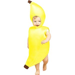 FUNIDELIA Bananpak - Bananen kostuum voor baby - 0-6 mnd (50-68 cm) - Geel