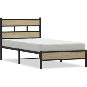 vidaXL - Bedframe - zonder - matras - hout - sonoma - eikenkleurig - 90x190 - cm