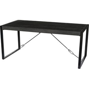 Livingfurn Eettafel Norris Mangohout Zwart 140cm