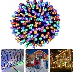 Cheqo® LED Verlichting - 240 LED - 18m - Multicolor - 8 Lichtfuncties - Soft Wire - 3m Aanloopsnoer - IP44 Adapter - Binnen & Buiten - Feestverlichting - Kerstverlichting - Tuinverlichting - Buitenverlichting - Gekleurde Kerstverlichting