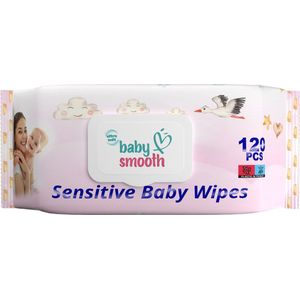 12 x 120pcs-Baby Smooth Sensitive 120pcs Baby Doekjes - billendoekjes -  wet wipes.