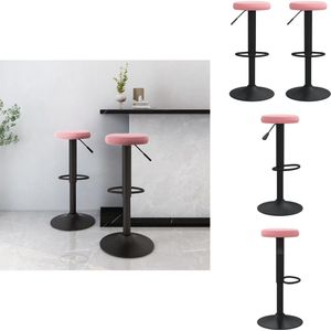 vidaXL Barkruk - Barkrukken - Kruk - Krukken - Barkrukken 2 st fluweel roze