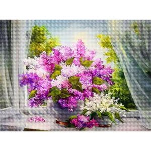 Delki® Diamond Painting Volwassenen Bloemen 2 - 40 kleuren - Vierkant - 30x40cm