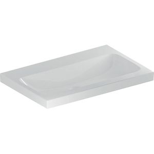 Geberit iCon Light wastafel 75x48 cm, zonder kraangat, zonder overloop, met KeraTect, wit