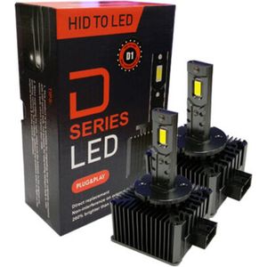 TLVX D1S High Power LED Canbus lampen 30.000 Lumen 6000k Helder Wit (set 2 stuks) - Plug and Play – CANBUS EMC + 300% licht - LED CSP CHIPS - 100 Watt – D1S 35 watt Xenon HID vervanger - Dimlicht - Grootlicht - Koplampen - Autolamp - 12V