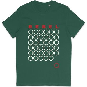Heren en Dames T Shirt - Grafisch Ontwerp Rebel - Groen - XS