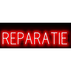 REPARATIE - Reclamebord Neon LED bord verlichting - SpellBrite - 81,8 x 16 cm rood - 6 Dimstanden - 8 Lichtanimaties