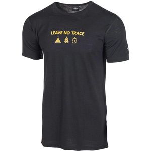 Ivanhoe t-shirt Agaton Trace voor heren - 100% merino wol - Zwart