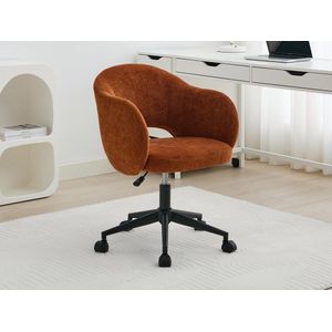 Vente-unique Bureaustoel - Stof met textuur - Terracotta - ACACILIO L 56.5 cm x H 85 cm x D 58 cm