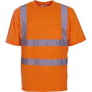 T-shirt Unisex 6XL Yoko Ronde hals Korte mouw Hi Vis Orange 100% Polyester