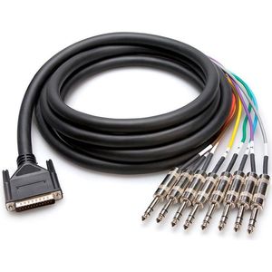 Hosa Technology - DTP-802 - audio kabel 2 m 8 x 6.35mm TRS Zwart