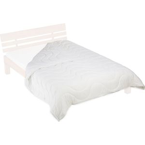 Relaxdays 4 seizoenen dekbed - polyester - winterdekbed - wit - zomerdekbed - ademend - 200 x 220 cm