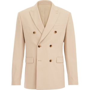 WE Fashion Heren slim fit double-breasted blazer