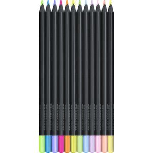 Faber-Castell kleurpotloden- Black Edition - neon+pastel - 12 stuks - FC-116410