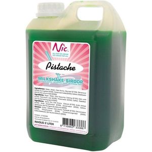 NIC Milkshakesiroop pistache - Fles 2 liter