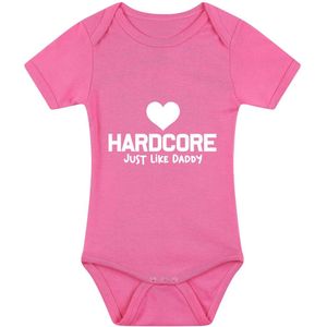 Love Hardcore just like daddy Meisjes Rompertje - romper - baby - babykleding - babyrompertje - kado - cadeau