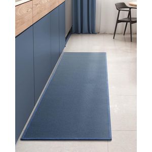 Color G Kitchen Rug Washable Non-Slip Woven Kitchen Runner Absorbent Rug Runner Kitchen Rug Kitchen Rug Easy to Clean Kitchen Mat for Kitchen, Dining Room, Laundry Room (Blue, 43 x 180 cm)