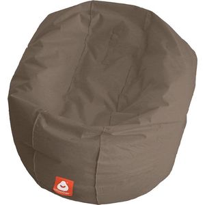 Whoober ronde zitzak Ibiza L outdoor taupe - Wasbaar - Voor binnen en buiten