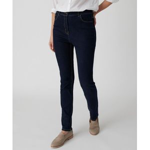 Damart - Jeans slim fit met hoge taille Perfect Fit by Damart - Vrouwen - Blauw - 48