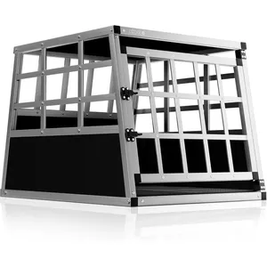 XINZI Reisbench Voor Honden En Katten – XL 80x57x70 Cm – Met Wielen, Veiligheidsslot, Voerbak En Metalen Ventilatieroosters – Geschikt Voor Huisdieren Tot 20 Kg – Vliegtuiggeschikt