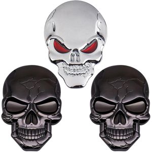 3 stuks doodskop autostickers - gepersonaliseerde decoratieve stickers voor carrosserie, geschikt voor motorfietsen en auto's